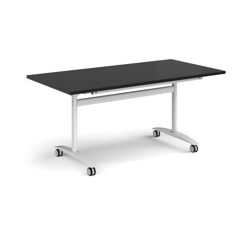 Rectangular Deluxe Fliptop Meeting Table - Black - NWOF
