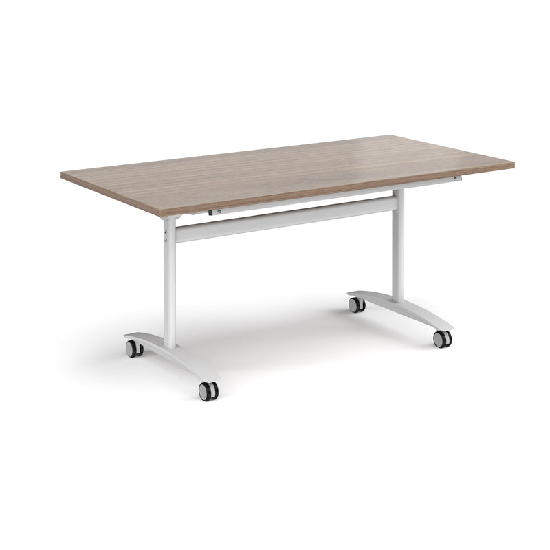 Rectangular Deluxe Fliptop Meeting Table - Barcelona Walnut - NWOF