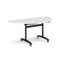 Semi Circular Deluxe Fliptop Meeting Table - Light Grey - NWOF