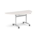 Semi Circular Deluxe Fliptop Meeting Table - Light Grey - NWOF