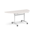 Semi Circular Deluxe Fliptop Meeting Table - Light Grey - NWOF