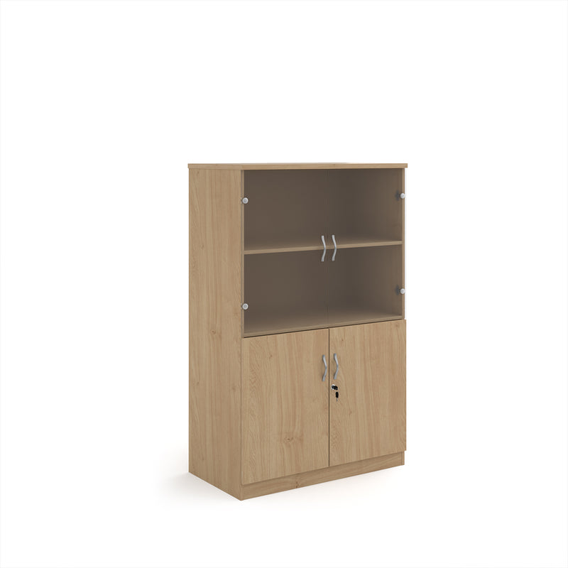 Deluxe Combination Unit With Glass Upper Doors - Kendal Oak