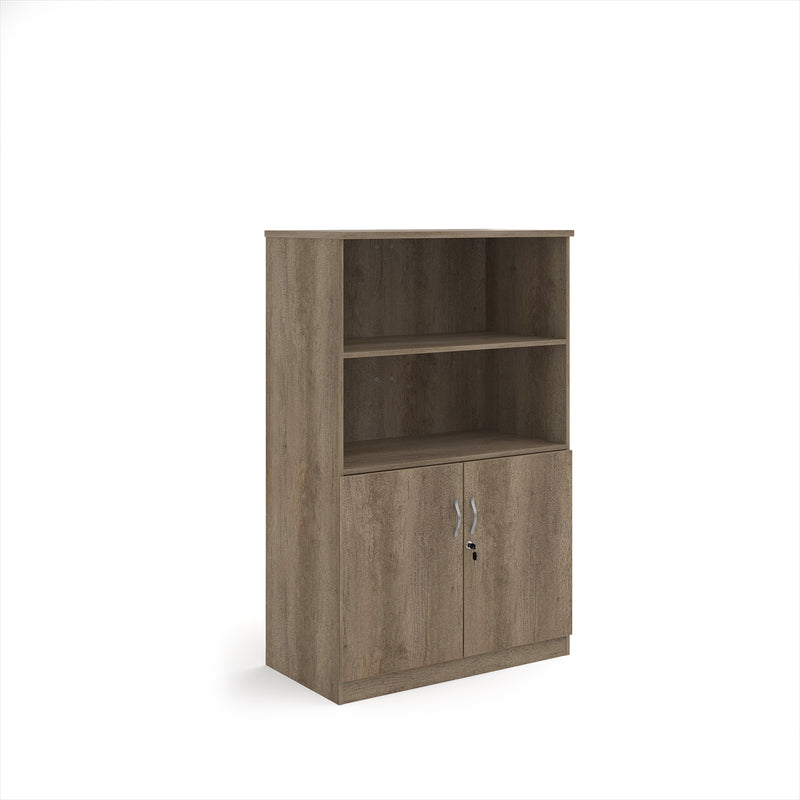 Deluxe Combination Unit With Open Top - Nebraska Oak