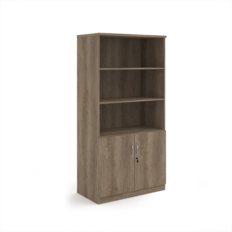 Deluxe Combination Unit With Open Top - Nebraska Oak