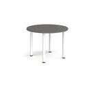 Circular Radial Leg Meeting Table - Onyx Grey - NWOF