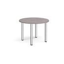Circular Radial Leg Meeting Table - Grey Oak - NWOF