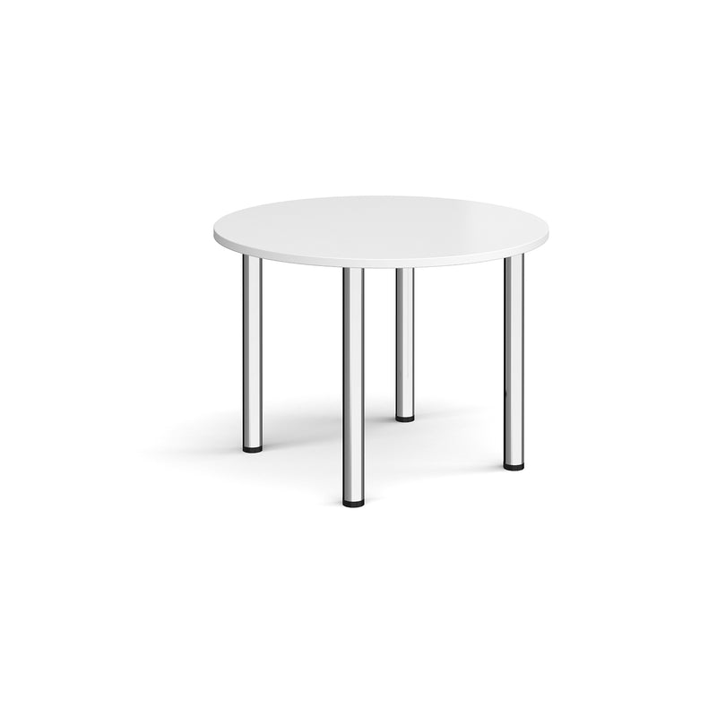 Circular Radial Leg Meeting Table - White - NWOF