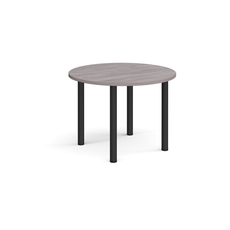Circular Radial Leg Meeting Table - Grey Oak - NWOF