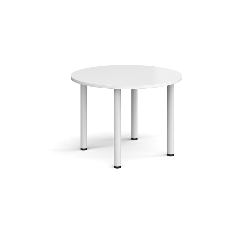 Circular Radial Leg Meeting Table - White - NWOF