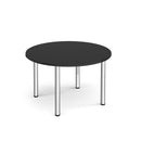 Circular Radial Leg Meeting Table - Black - NWOF