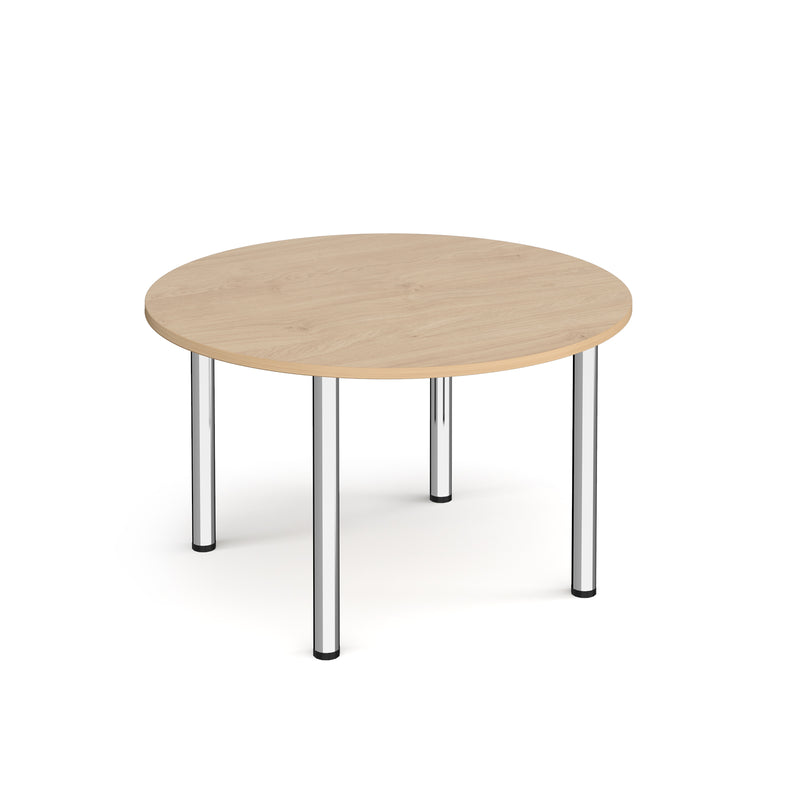Circular Radial Leg Meeting Table - Kendal Oak - NWOF