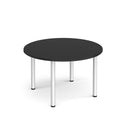 Circular Radial Leg Meeting Table - Black - NWOF