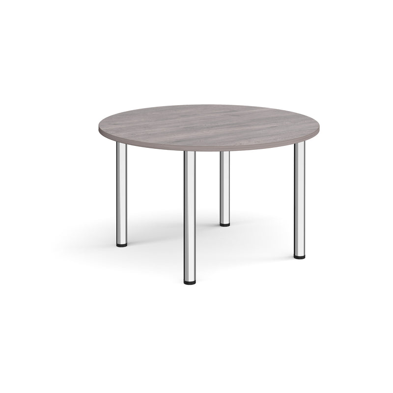 Circular Radial Leg Meeting Table - Grey Oak - NWOF