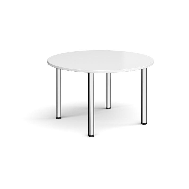 Circular Radial Leg Meeting Table - White - NWOF