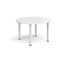 Circular Radial Leg Meeting Table - White - NWOF