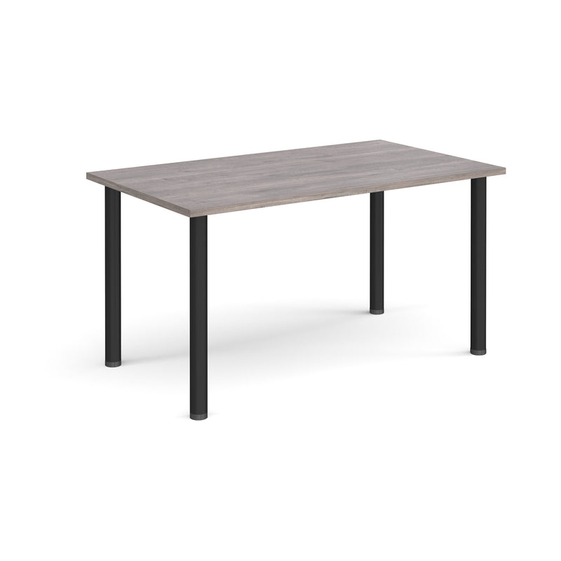 Rectangular Radial Leg Meeting Table - Grey Oak - NWOF