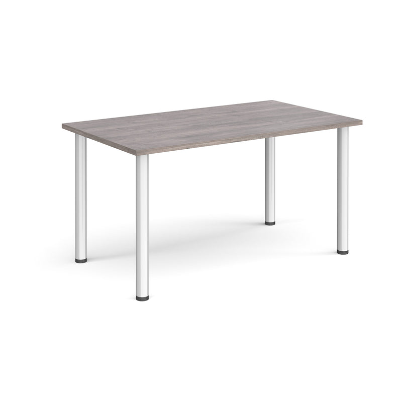 Rectangular Radial Leg Meeting Table - Grey Oak - NWOF