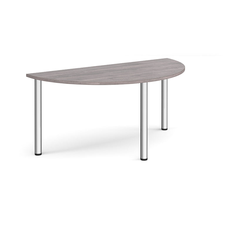 Semi Circular Radial Leg Meeting Table - Grey Oak - NWOF