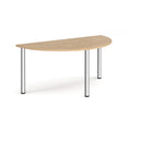 Semi Circular Radial Leg Meeting Table - Kendal Oak - NWOF