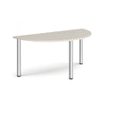 Semi Circular Radial Leg Meeting Table - Light Grey - NWOF