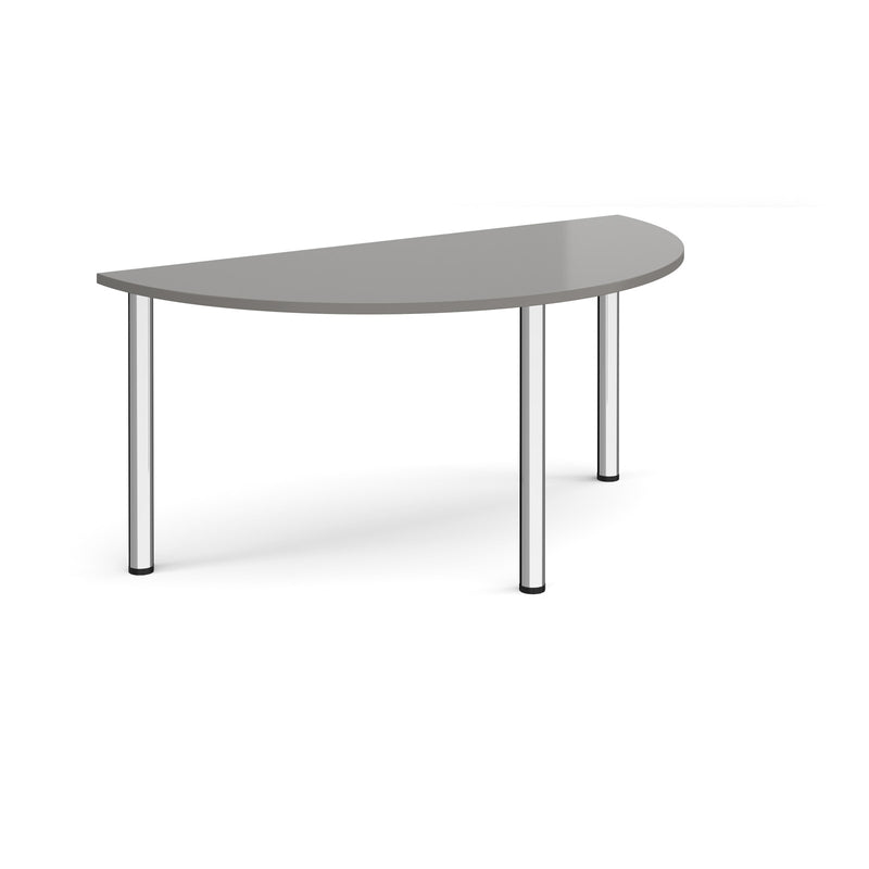 Semi Circular Radial Leg Meeting Table - Onyx Grey - NWOF