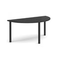 Semi Circular Radial Leg Meeting Table - Black - NWOF