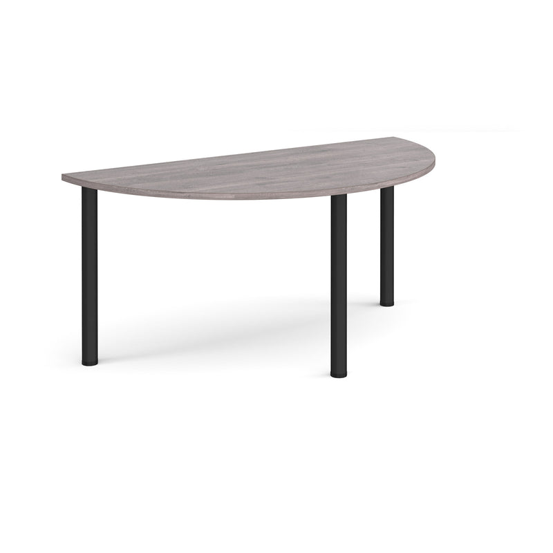 Semi Circular Radial Leg Meeting Table - Grey Oak - NWOF