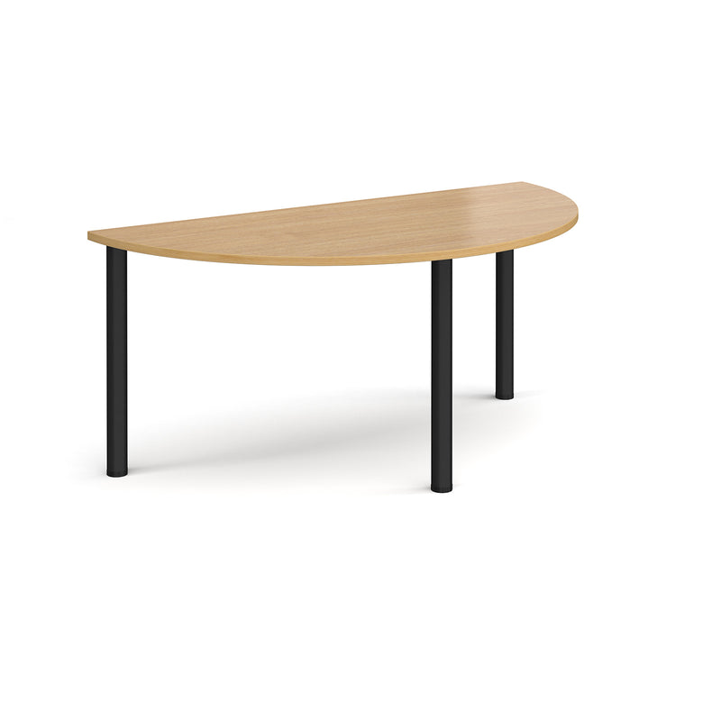 Semi Circular Radial Leg Meeting Table - Oak - NWOF