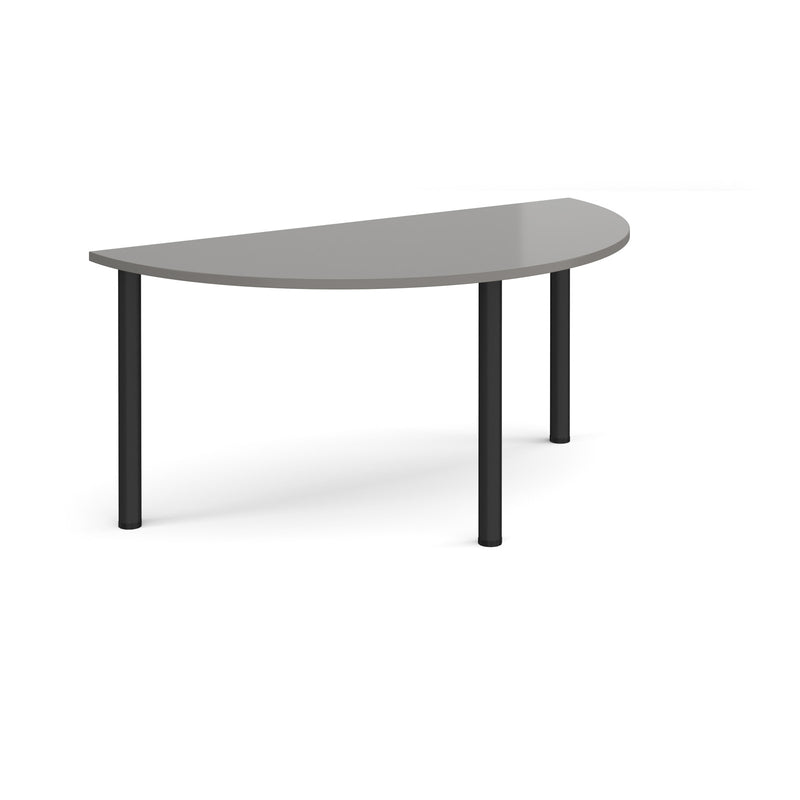 Semi Circular Radial Leg Meeting Table - Onyx Grey - NWOF