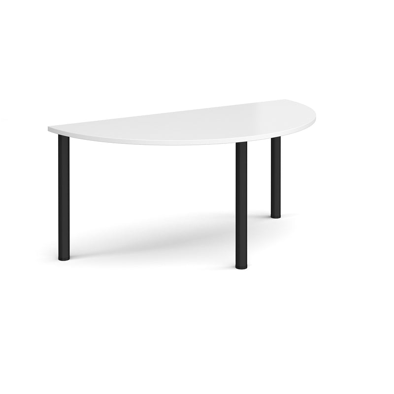 Semi Circular Radial Leg Meeting Table - White - NWOF