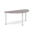 Semi Circular Radial Leg Meeting Table - Grey Oak - NWOF