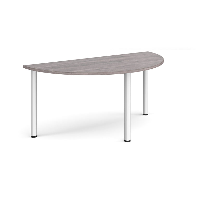 Semi Circular Radial Leg Meeting Table - Grey Oak - NWOF