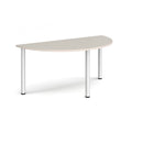 Semi Circular Radial Leg Meeting Table - Light Grey - NWOF