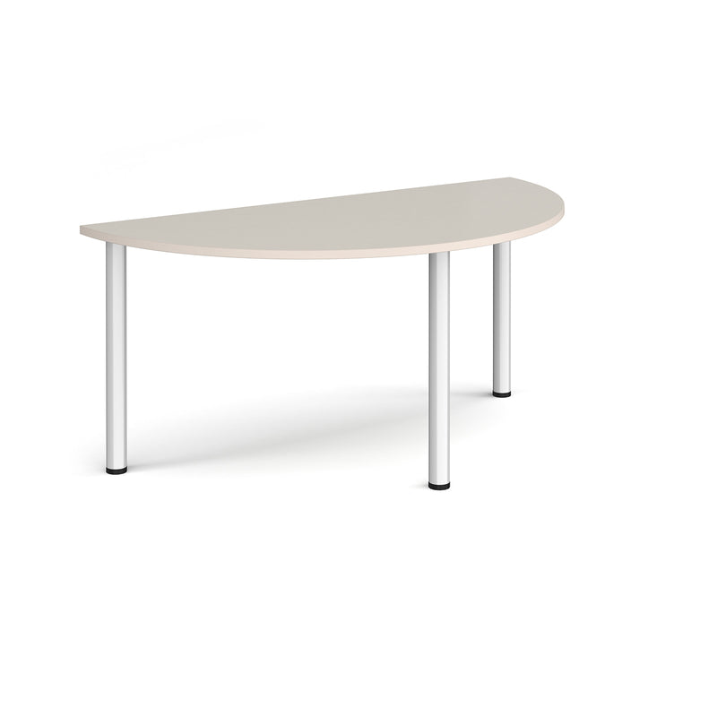 Semi Circular Radial Leg Meeting Table - Light Grey - NWOF