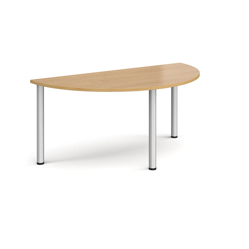 Semi Circular Radial Leg Meeting Table - Oak - NWOF