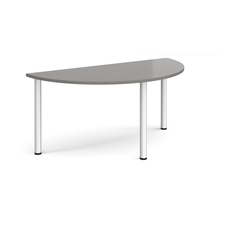 Semi Circular Radial Leg Meeting Table - Onyx Grey - NWOF