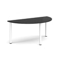 Semi Circular Radial Leg Meeting Table - Black - NWOF