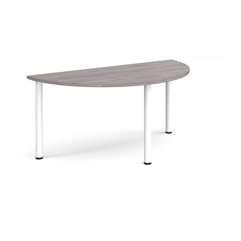 Semi Circular Radial Leg Meeting Table - Grey Oak - NWOF