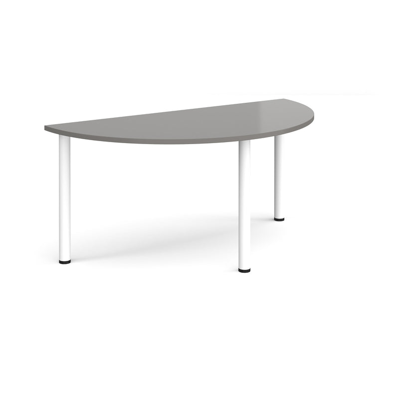 Semi Circular Radial Leg Meeting Table - Onyx Grey - NWOF