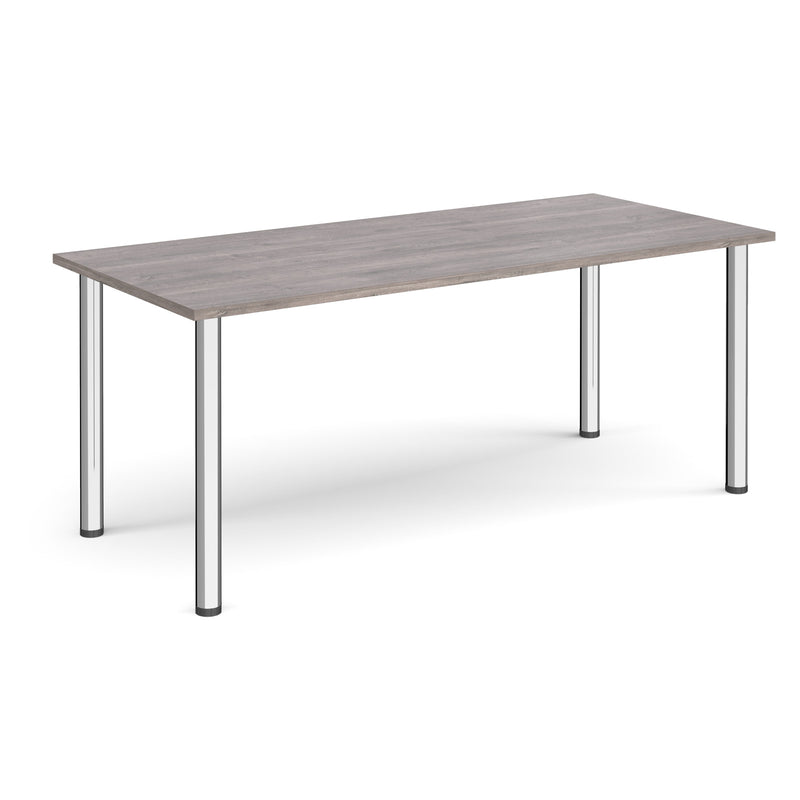 Rectangular Radial Leg Meeting Table - Grey Oak - NWOF