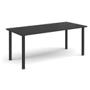 Rectangular Radial Leg Meeting Table - Black - NWOF