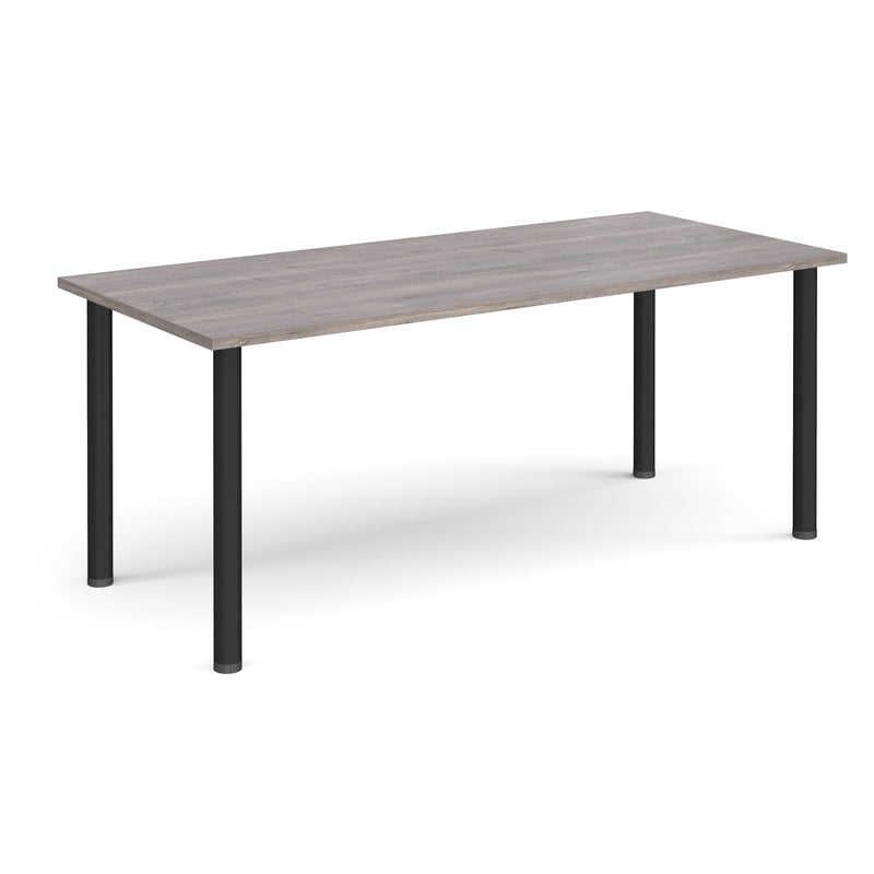 Rectangular Radial Leg Meeting Table - Grey Oak - NWOF