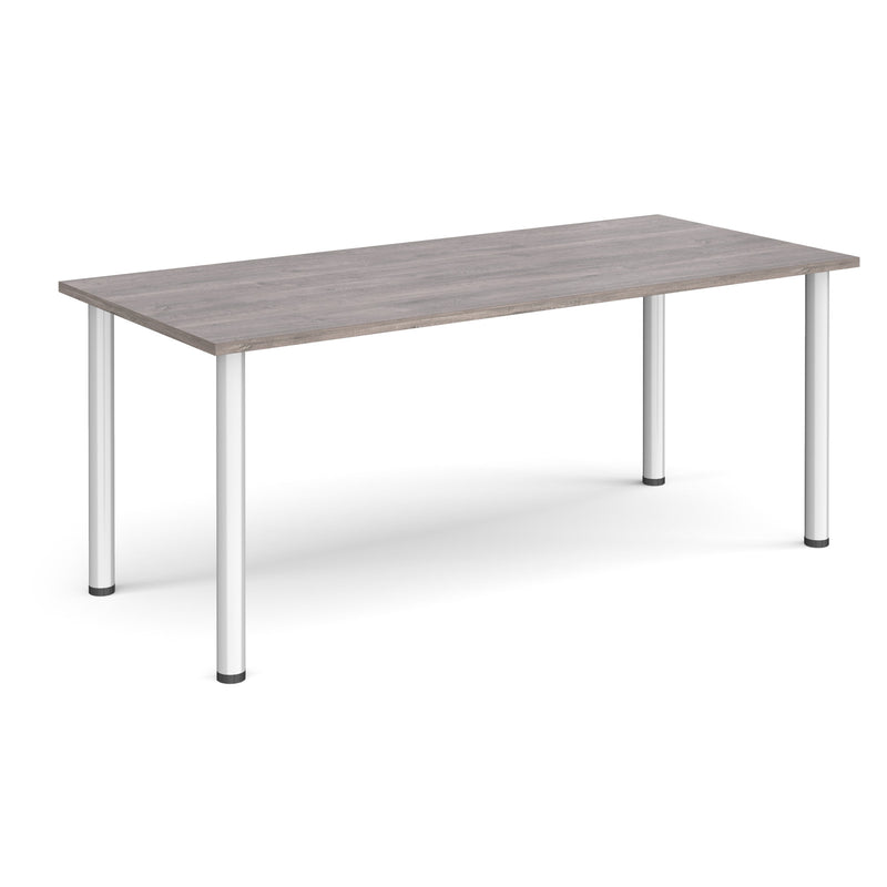 Rectangular Radial Leg Meeting Table - Grey Oak - NWOF