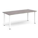 Rectangular Radial Leg Meeting Table - Grey Oak - NWOF