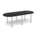 Radial End Meeting Table With Radial Legs - Black - NWOF