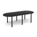 Radial End Meeting Table With Radial Legs - Black - NWOF