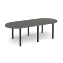 Radial End Meeting Table With Radial Legs - Onyx Grey - NWOF