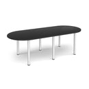 Radial End Meeting Table With Radial Legs - Black - NWOF