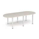 Radial End Meeting Table With Radial Legs - Light Grey - NWOF