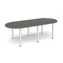Radial End Meeting Table With Radial Legs - Onyx Grey - NWOF